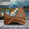BlueJose Fishing Leather Pattern 2 Personalized Cap (13 Breeds)