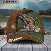 BlueJose Fishing Leather Pattern Personalized Cap (Bass, Striped Bass, Catfish, Trout, Crappie, Salmon, Walleye, Pike)