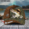 BlueJose Fishing Leather Pattern Personalized Cap (Bass, Striped Bass, Catfish, Trout, Crappie, Salmon, Walleye, Pike)