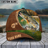 BlueJose Personalized Fishing Brown Cap (Bass, Striped Bass, Catfish, Trout, Crappie, Salmon, Walleye, Pike)