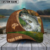 BlueJose Personalized Fishing Brown Cap (Bass, Striped Bass, Catfish, Trout, Crappie, Salmon, Walleye, Pike)