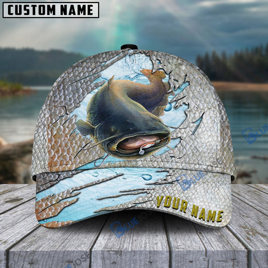 BlueJose Catfish Fish Cool Fishing Personalized Cap