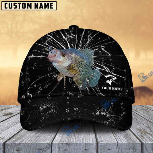 BlueJose Personalized Crappie Fishing Broken Glass Cap