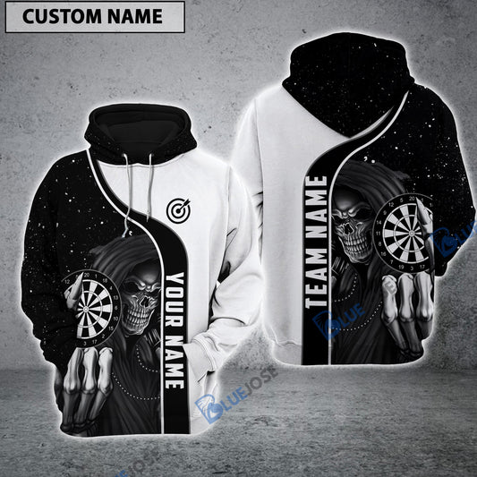 BlueJose Dart Skull Personalized Name 3D Hoodie