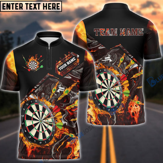 BlueJose Dart Fire Personalized Name, Team Name 3D Shirt