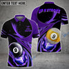 BlueJose Billiards Purple Up N Stroke Team Personalized Name 3D Shirt