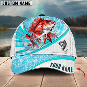 Bluejose Red Snapper Fishing Water Tornado Personalized Cap