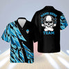 BlueJoses Custom Blue Skull Personalized Name Hawaiian Shirt