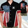 BlueJose USA Bowling Flag Personalized Name Hawaiian Shirt