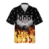 BlueJoses Flame Skull Personalized Name Hawaiian Shirt