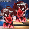 BlueJoses Bowling And Pins Water and Fire Personalized Name Team Name 3D Shirt