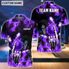 BlueJoses Personalized Name and Team Name Fire Skull Bowling and Pins 3D Shirt, Personalized Shirts For Bowling Players