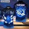 BlueJoses Personalized Name and Team Name Thunder Color Bowling and Pins 3D Shirt