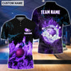 BlueJoses Personalized Name and Team Name Fire Light Bowling Player Multicolor 3D Shirt