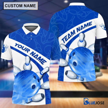 BlueJoses Personalized Name and Team Name Happiness Bowling and Pins Multicolor 3D Shirt, Personalized Shirts For Bowling Players