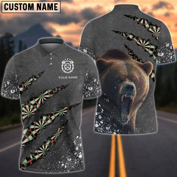 BlueJose Bear And Darts Personalized Name Shirt