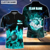 BlueJoses Personalized Name and Team Name Fire Light Bowling Player Multicolor 3D Shirt