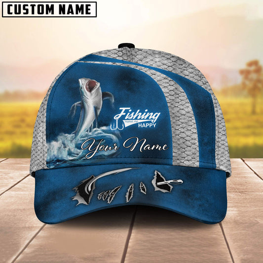 BlueJose Shark Fishing Personalized Blue Fishing Cap