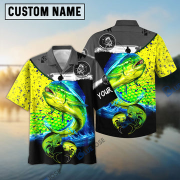 BlueJose Mahi Mahi Fishing Customize Name 3D Shirt