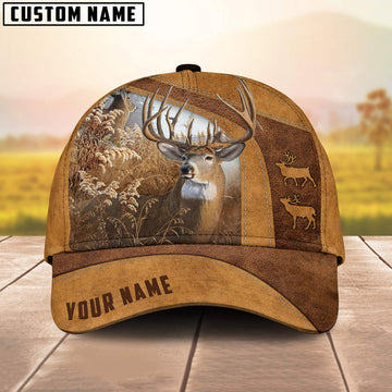 BlueJose Deer Hunting Brown Personalized Cap