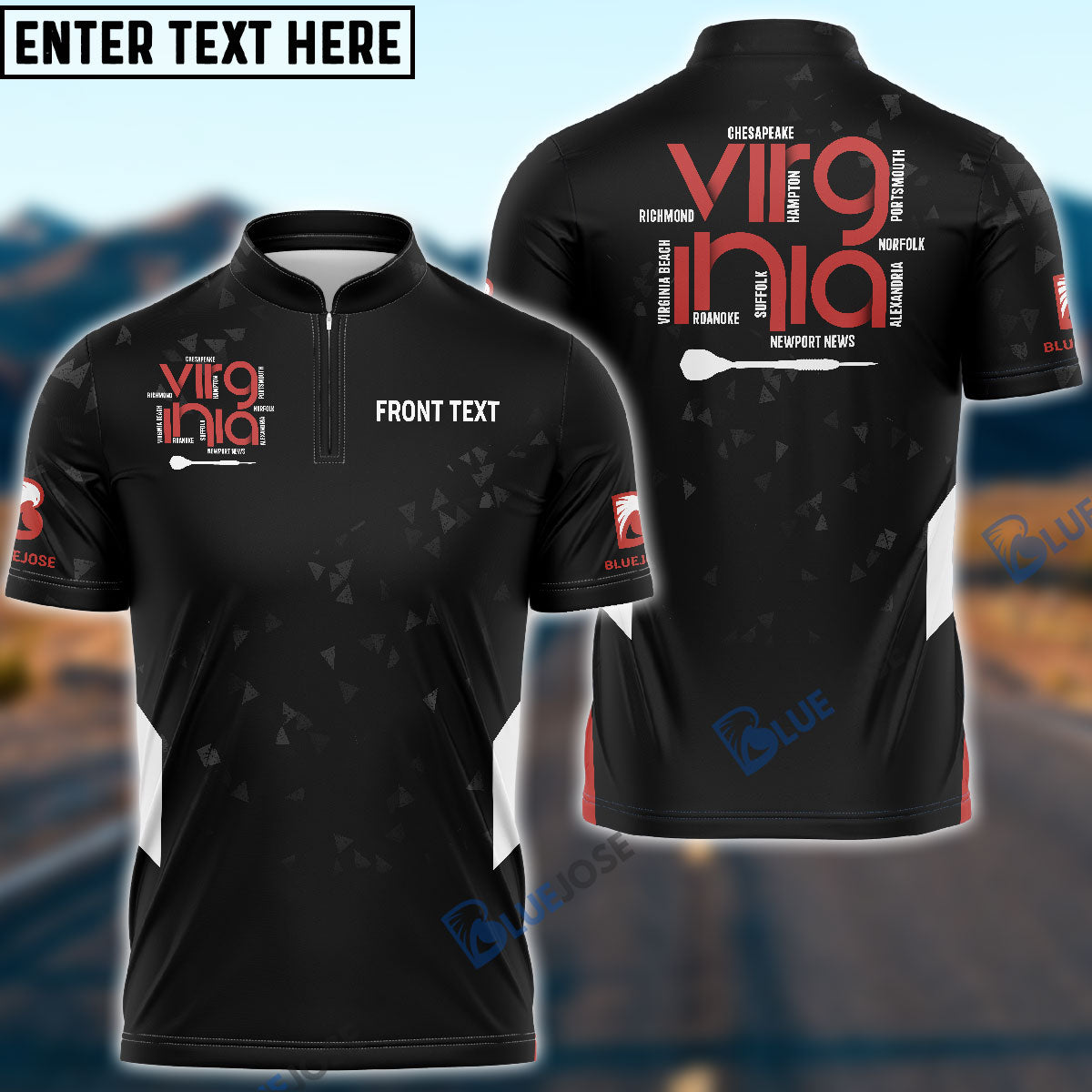 BlueJose Virginia Darts Custom Name Shirt