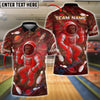 BlueJose Bowling And Pins Space Ape Bigfoot Customized Name, Team Name 3D Shirt (4 Colors)