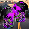 BlueJose Darts Splash Art Dartboard Multicolor Options Personalized Name Shirt (4 Colors)