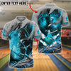 BlueJose Bowling And Pins Spartan Warrior Flame Customized Name, Team Name 3D Shirt (4 Colors)