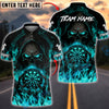 BlueJose Darts Flaming Skull Dark Fire Style Multicolor Options Personalized Name Shirt (4 Colors)