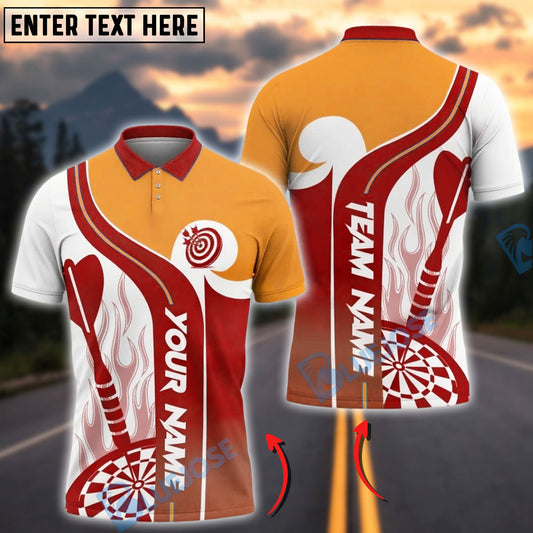 BlueJose Darts Flame Basic For Team Design Customized Name, Team Name 3D Shirt (4 Colors)