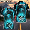 BlueJose Darts Fiery Eagle Dartboard Customized Name, Team Name 3D Shirt (4 Colors)