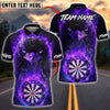 BlueJose Darts Fiery Eagle Dartboard Customized Name, Team Name 3D Shirt (4 Colors)