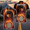 BlueJose Darts Fiery Eagle Dartboard Customized Name, Team Name 3D Shirt (4 Colors)