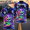 BlueJose Darts Neon Smiley Dartboard Personalized Name, Team Name Unisex Shirt (4 Colors)
