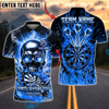 BlueJose Darts Flame Skull "If My Darts Offend You, I Don't Care" Personalized Name, Team Name Unisex Shirt (4 Colors)