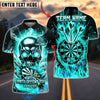 BlueJose Darts Flame Skull "If My Darts Offend You, I Don't Care" Personalized Name, Team Name Unisex Shirt (4 Colors)