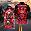 BlueJose Darts Flame Skull "If My Darts Offend You, I Don't Care" Personalized Name, Team Name Unisex Shirt (4 Colors)