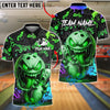 BlueJose Bowling And Pins Monster Graffiti Style Customized Name, Team Name 3D Shirt (4 Colors)