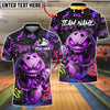 BlueJose Bowling And Pins Monster Graffiti Style Customized Name, Team Name 3D Shirt (4 Colors)