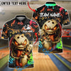 BlueJose Bowling And Pins Monster Graffiti Style Customized Name, Team Name 3D Shirt (4 Colors)