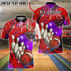 BlueJose Bowling And Pins Christmas Theme  Customized Name, Team Name 3D Shirt (4 Colors)