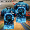 BlueJose Bowling And Pins Werewolf Energy Aura Graphic Customized Name, Team Name 3D Shirt (4 Colors)