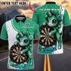 BlueJose Darts Unicorn Sugar Skull Roses Personalized Name, Team Name Unisex Shirt (4 Colors)