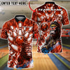 BlueJose Bowling And Pins Gorilla Power Strike Customized Name, Team Name 3D Shirt (4 Colors)