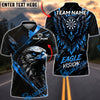 BlueJose Darts Eagle Vision Golden Wing Design Personalized Name, Team Name Unisex Shirt (6 Colors)