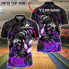 BlueJose Bowling And Pins  Fierce Angry Sloth Graphic Customized Name, Team Name 3D Shirt (4 Colors)