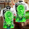 BlueJose Billiards Ball 8 Lion Electric Lightning Power Design Personalized Name Shirt (4 Colors)