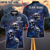 BlueJose Darts Triple Skull Gothic Roses Personalized Name, Team Name Unisex Shirt (4 Colors)