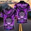 BlueJose Darts Flaming Eagle Skull Lightning Personalized Name, Team Name Unisex Shirt (4 Colors)