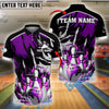BlueJose Bowling And Pins Blazing Customized Name 3D Shirt (6 Colors)